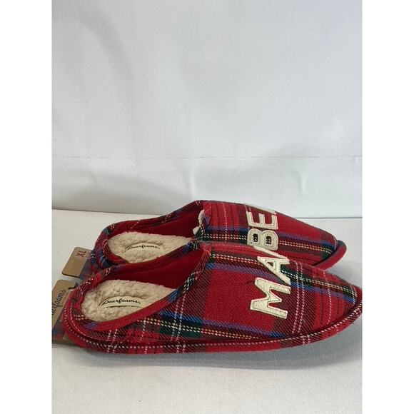 DEARFOAMS Women's Red Plaid Mama Bear Logo Clog Slippers SZ XL(11/12) - Picture 4 of 10